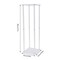10x10" Acrylic Column Flower Stand Crystal Chains Geometric Wedding Centerpieces